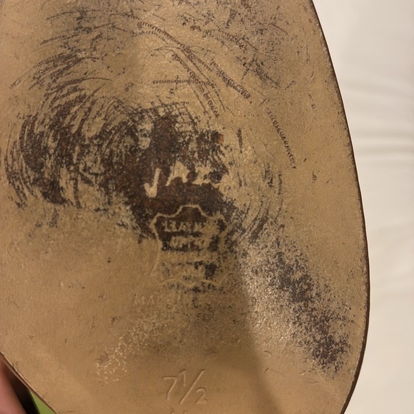 Jazz 💚💚 Unique Bright Vintage Green Square Toe Slingback 70s Heels - Picture 9 of 9